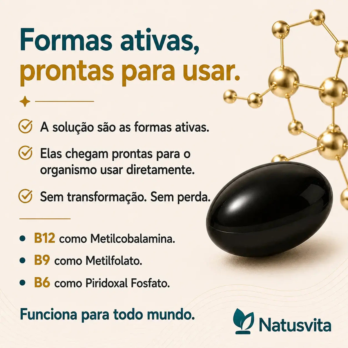 Complexo B All. 120 cápsulas. Vitamina B1, B2, B3, B5, B6, B7, B9 e B12 com TCM e Óleo de Coco Softgel NatusVita