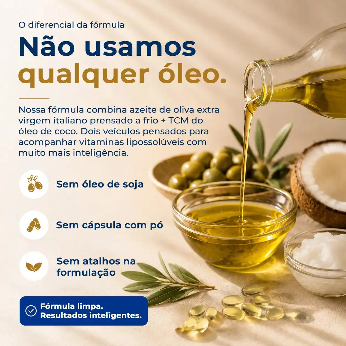 Vitamina D3 2.000UI + K2 MK7 com TCM e Óleo de Oliva em Cápsulas NatusVita