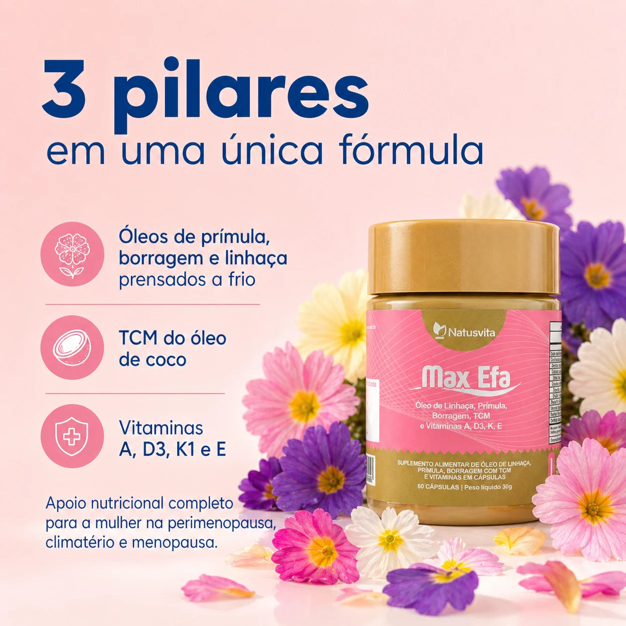 Suplemento Menopausa e Climatério | Max EFA NatusVita