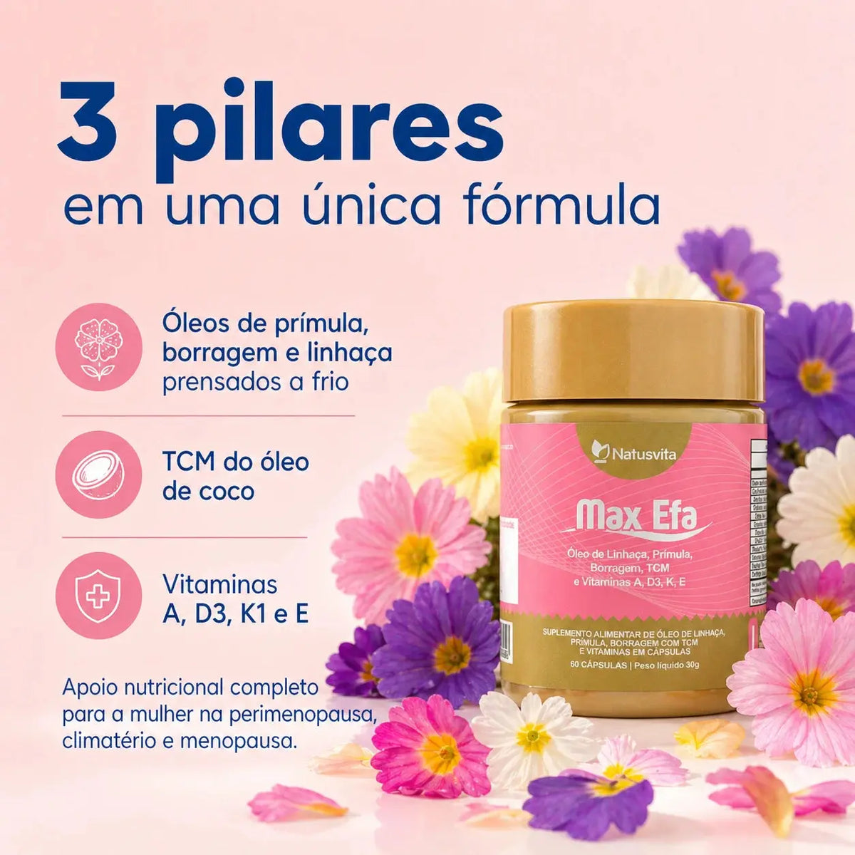 Suplemento Menopausa e Climatério | Max EFA NatusVita