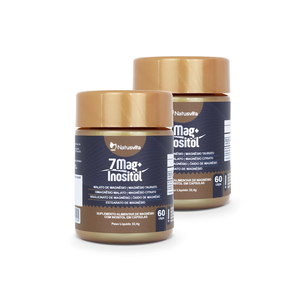 7mag + Inositol (Magnésio Dimalato, Taurato, Citrato, Bisglicinato)