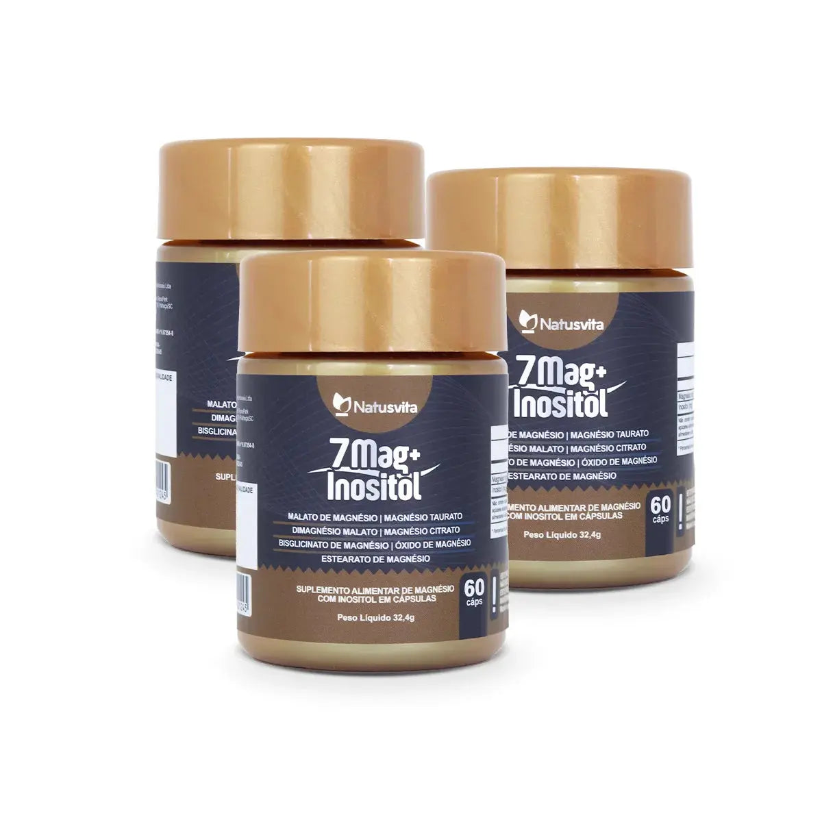 7mag + Inositol (Magnésio Dimalato, Taurato, Citrato, Bisglicinato) NatusVita