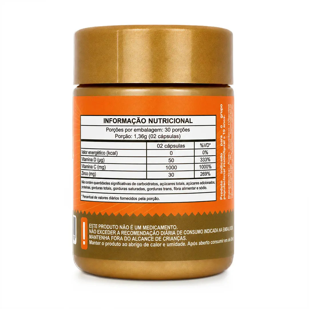 CDZ (Vitamina C 1000mg + Vitamina D 2000ui + Zinco 29mg) NatusVita