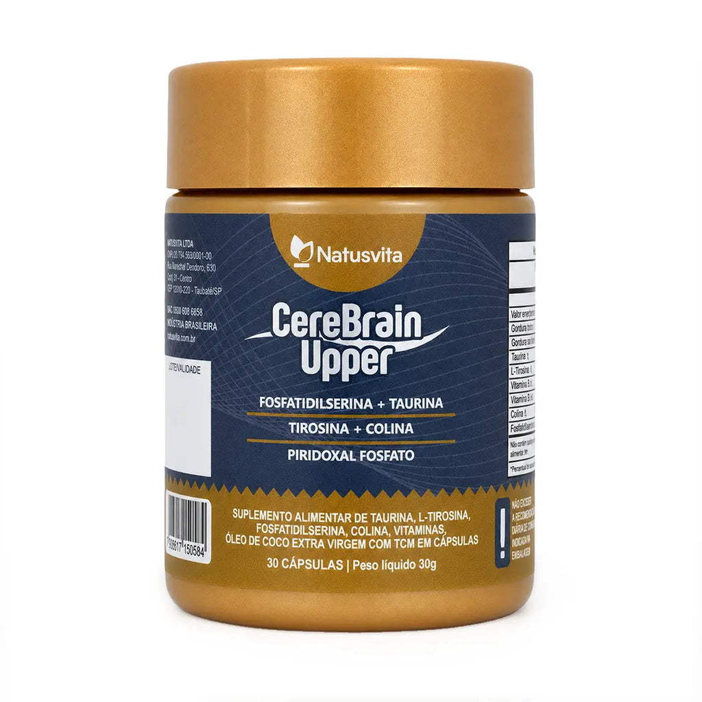 CereBrain Upper (Tirosina, Taurina, Fosfatidilserina, Colina, Vitamina B6 e TCM em cápsulas) NatusVita