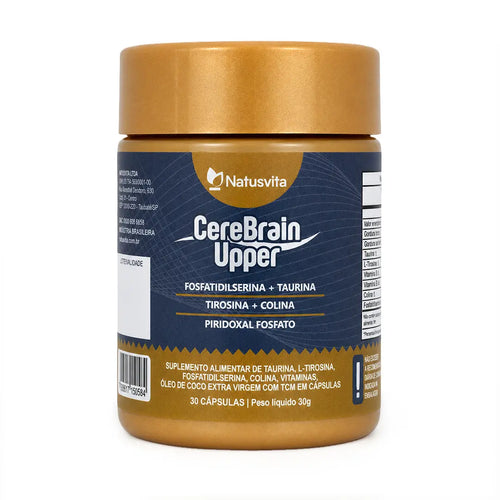 CereBrain Upper (Tirosina, Taurina, Fosfatidilserina, Colina, Vitamina B6 e TCM em cápsulas) NatusVita