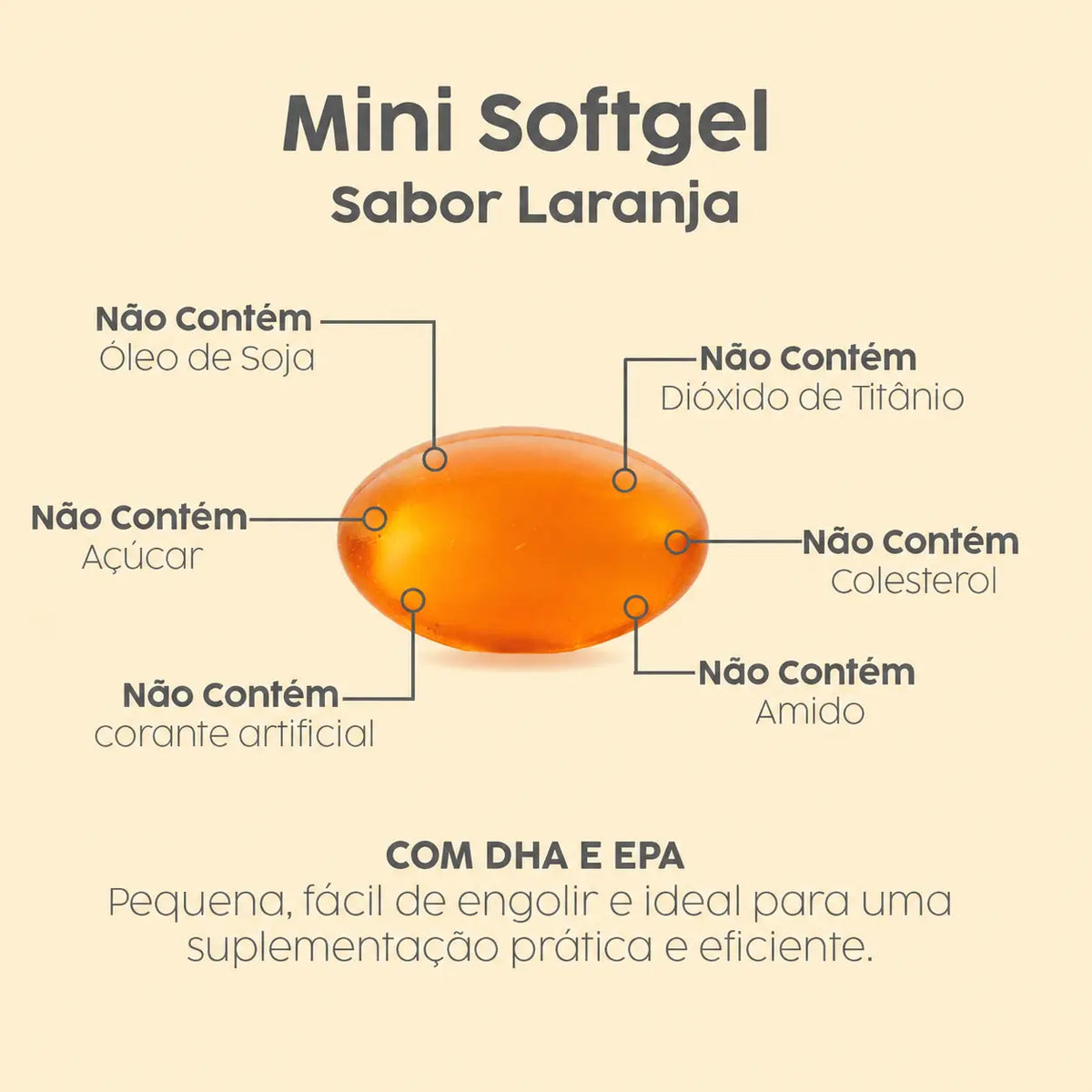Ômega 3 Sabor Laranja – 60 Cápsulas Mastigáveis NatusVita