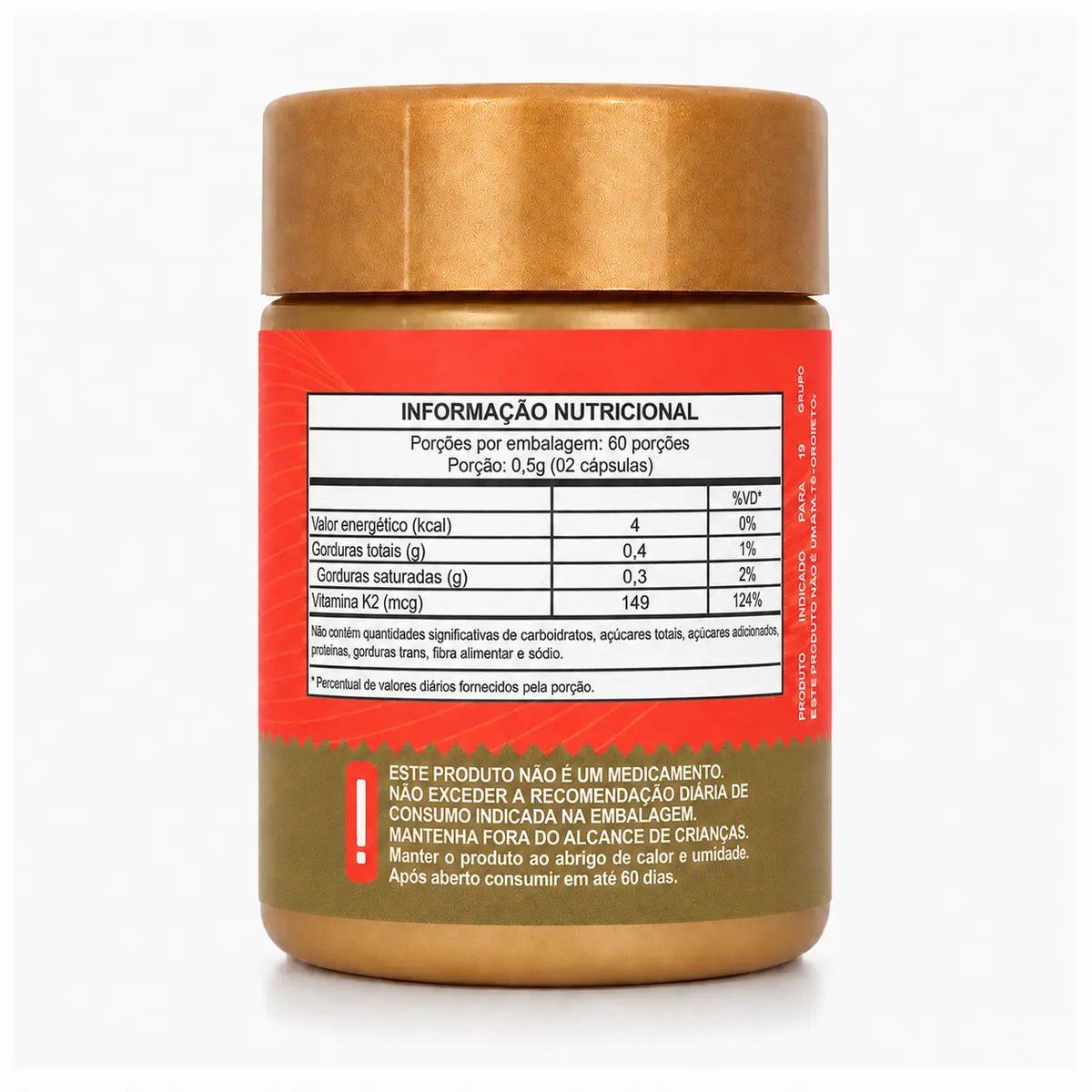 Vitamina K2 Concentrada (Menaquinona MK7) com TCM NatusVita
