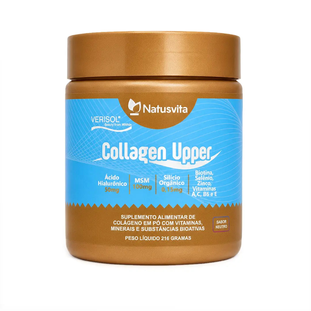 Collagen Upper (Colágeno Verisol, Ácido Hialurônico, Silício, Biotina e MSM) Sabor Neutro NatusVita