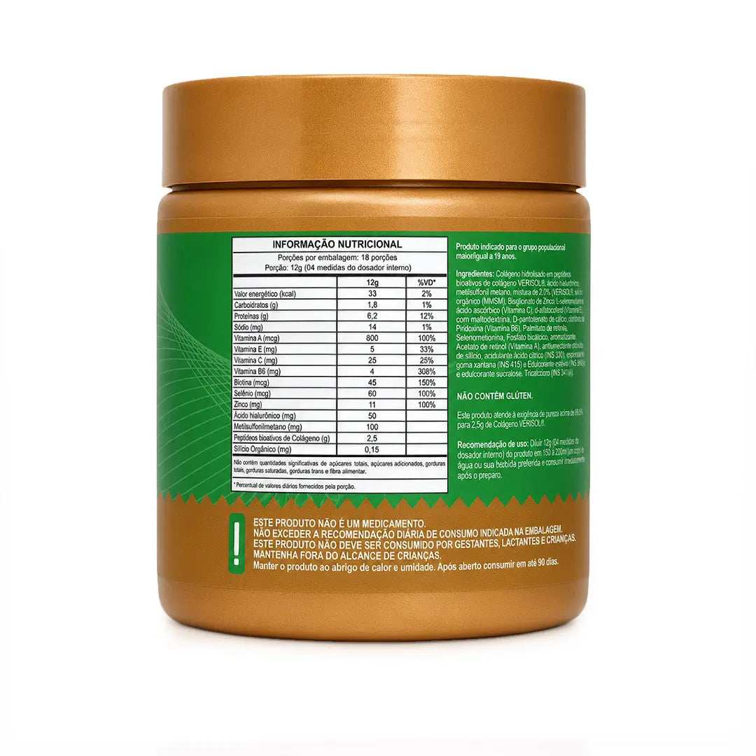 Collagen Upper (Colágeno Verisol, Ácido Hialurônico, Silício, Biotina e MSM) Sabor Limão Siciliano NatusVita
