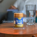 Metilcobalamina B12 + Metilfolato + Vitamina B6 ativa. Tecnologia Lipossomal. Cápsulas softgel NatusVita
