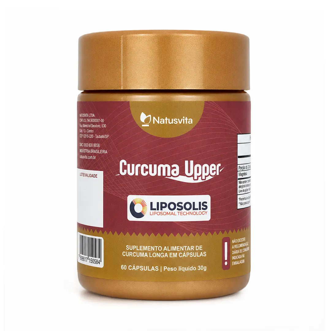 Curcuma Upper (Curcumima Lipossomal com TCM) em Cápsulas Softgel NatusVita