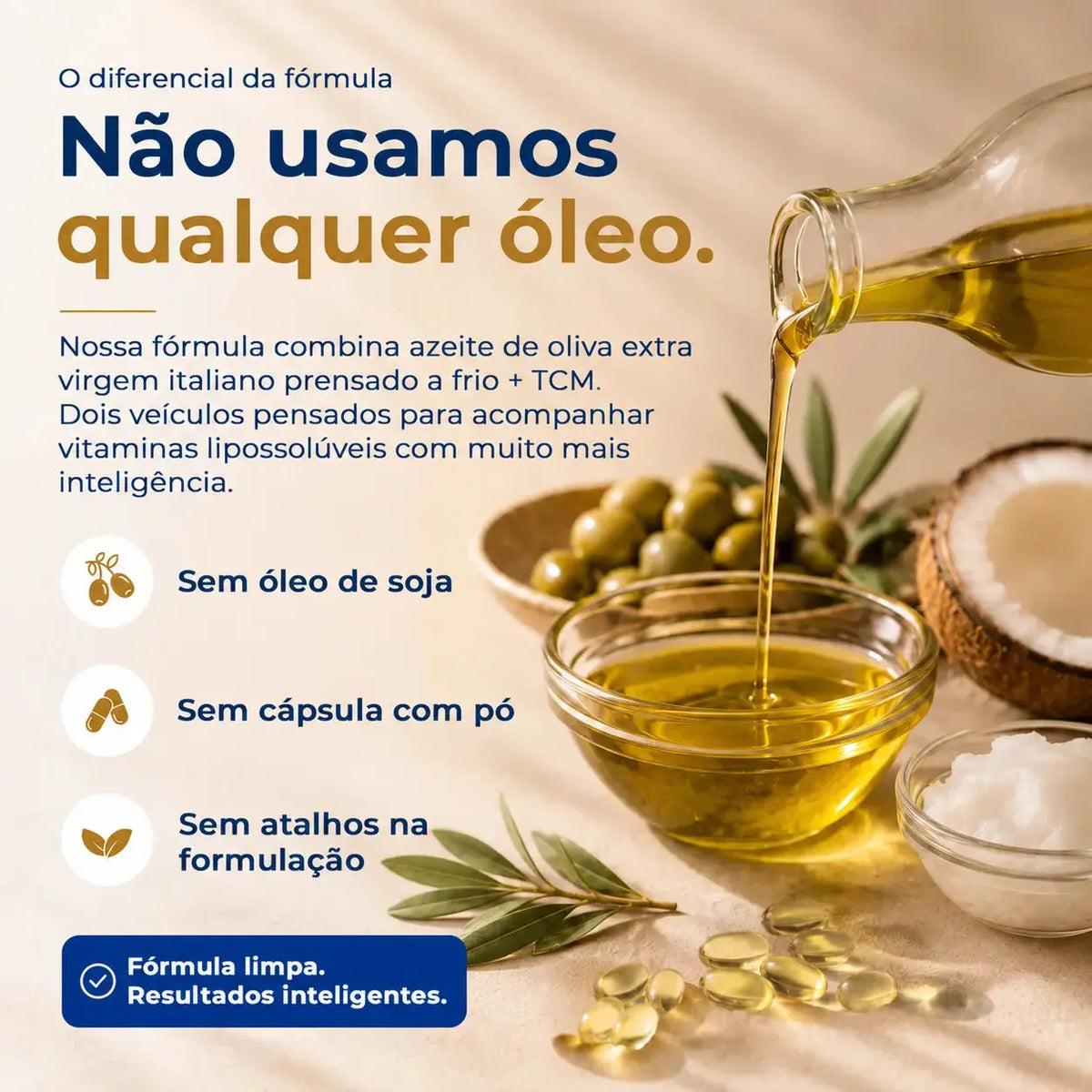 Vitamina D3 2.000UI + K2 MK7 com TCM e Óleo de Oliva em Cápsulas NatusVita