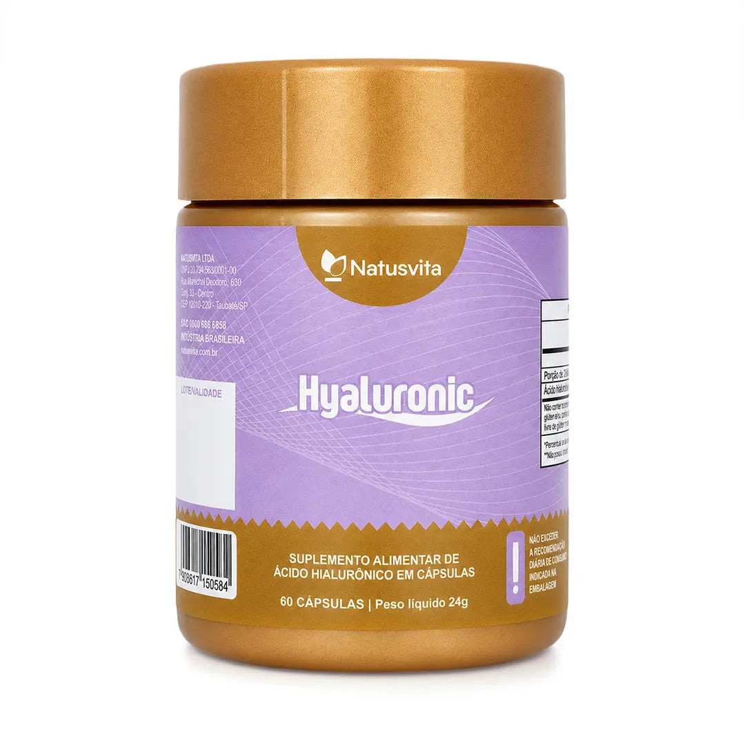 Hyaluronic 150mg por cápsula. 60 cápsulas. Ácido Hialurônico Concentrado NatusVita
