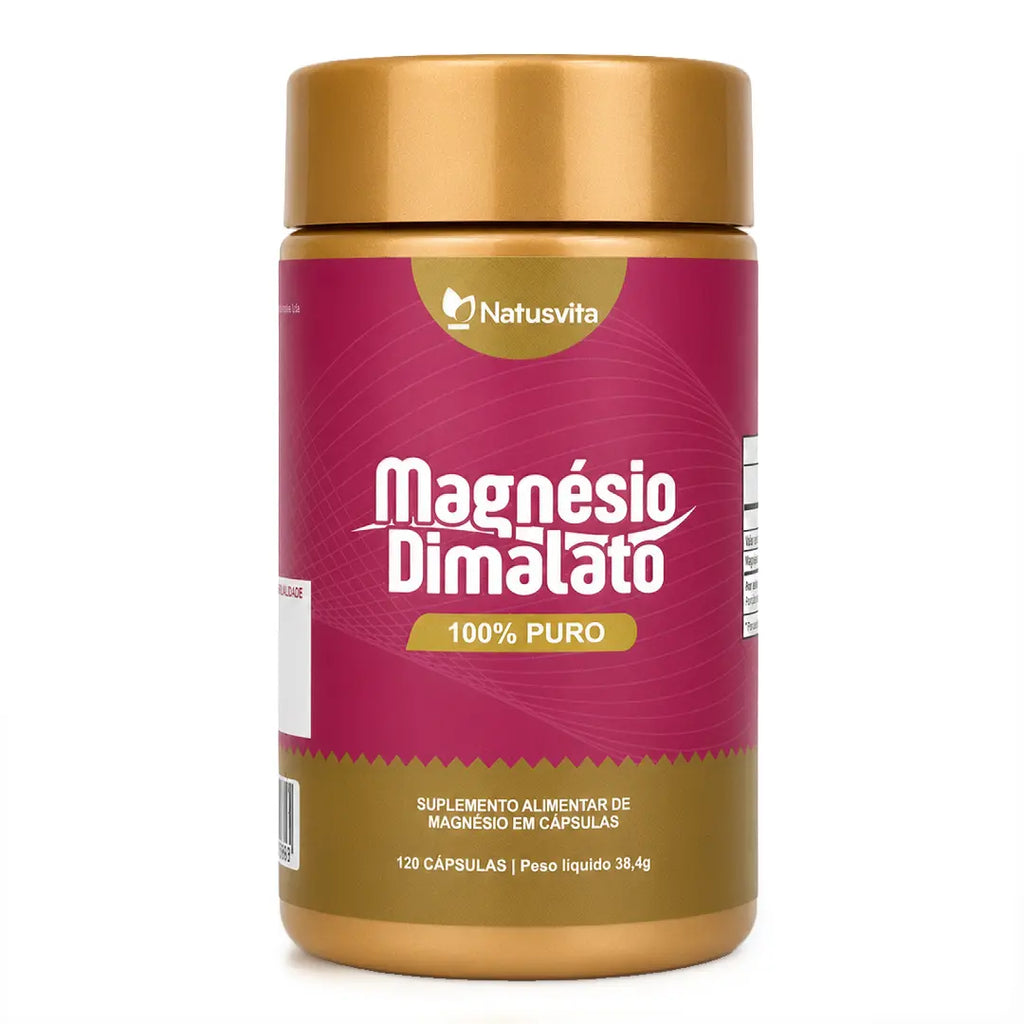 Magnésio Dimalato Puro. 120 Cápsulas NatusVita