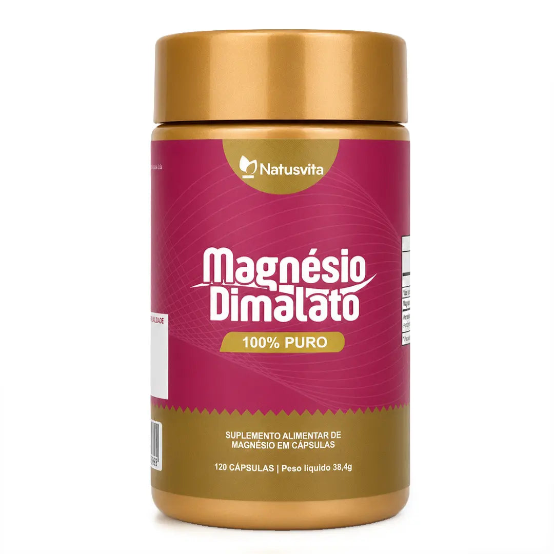 Magnésio Dimalato Puro. 120 Cápsulas NatusVita