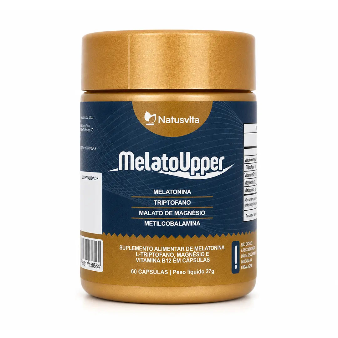 Melato Upper (Melatonina, L-Triptofano, Magnésio e MetilCobalamina) NatusVita
