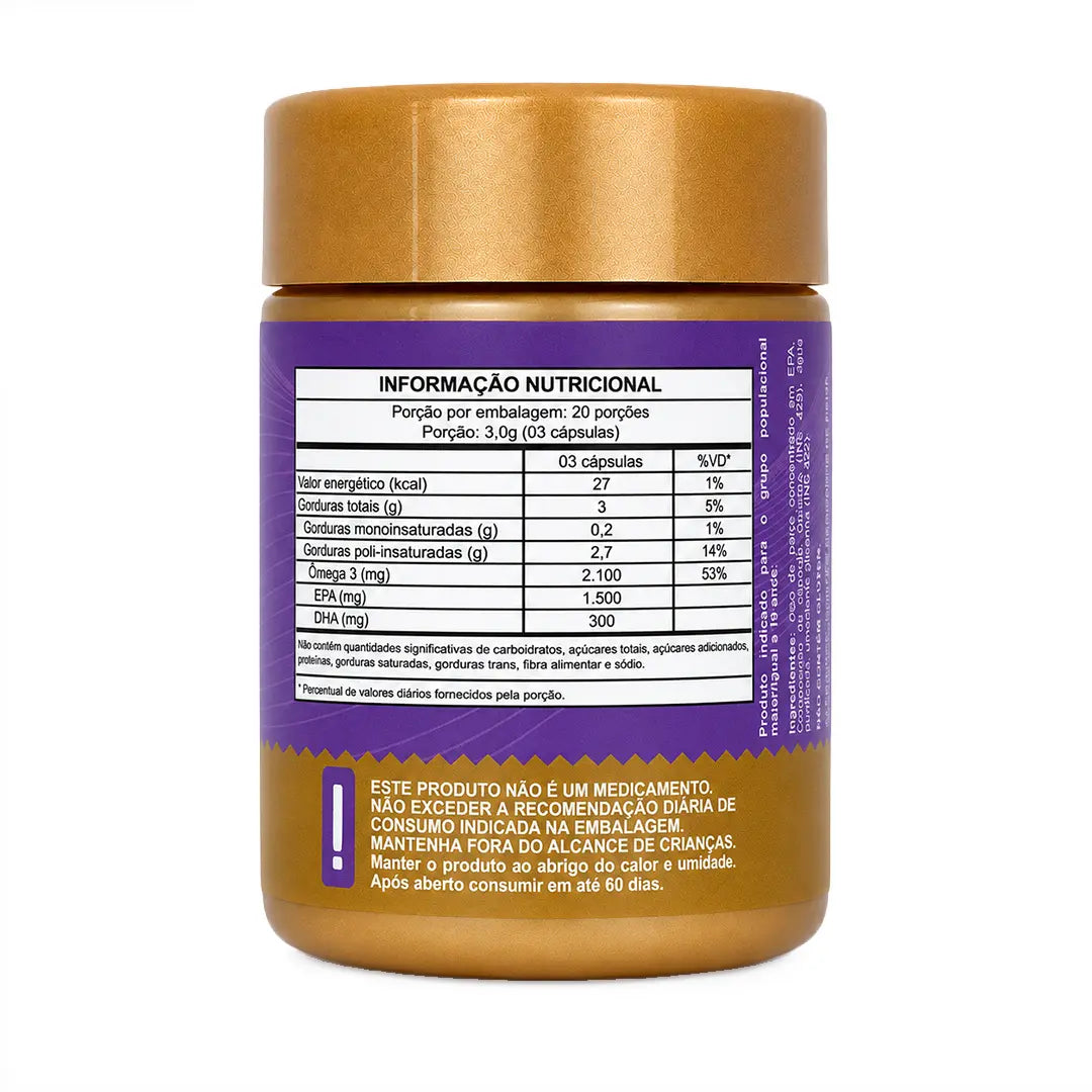 Ômega 3 Super EPA (1500mg de EPA). Importado com Selo IFOS NatusVita