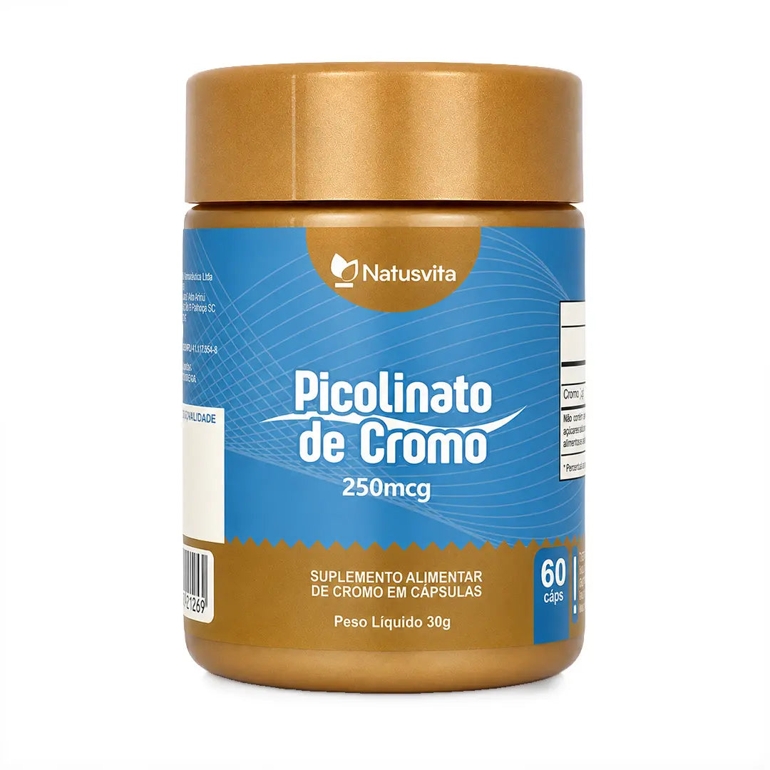 Picolinato de cromo 250mcg 60 cápsulas NatusVita Suplementos