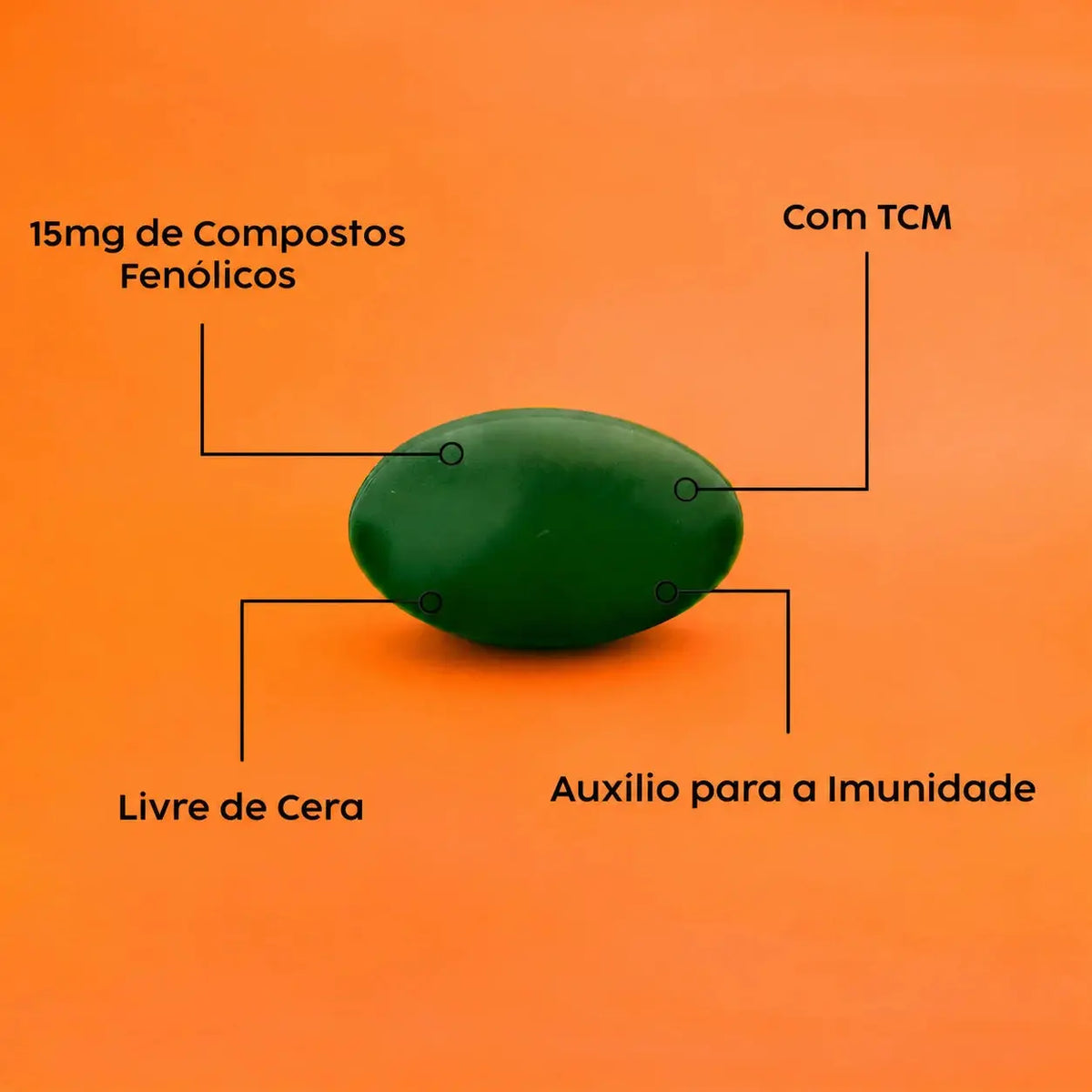 Própolis Verde com TCM (15mg de Compostos Fenólicos - artepelin C) em Cápsulas NatusVita