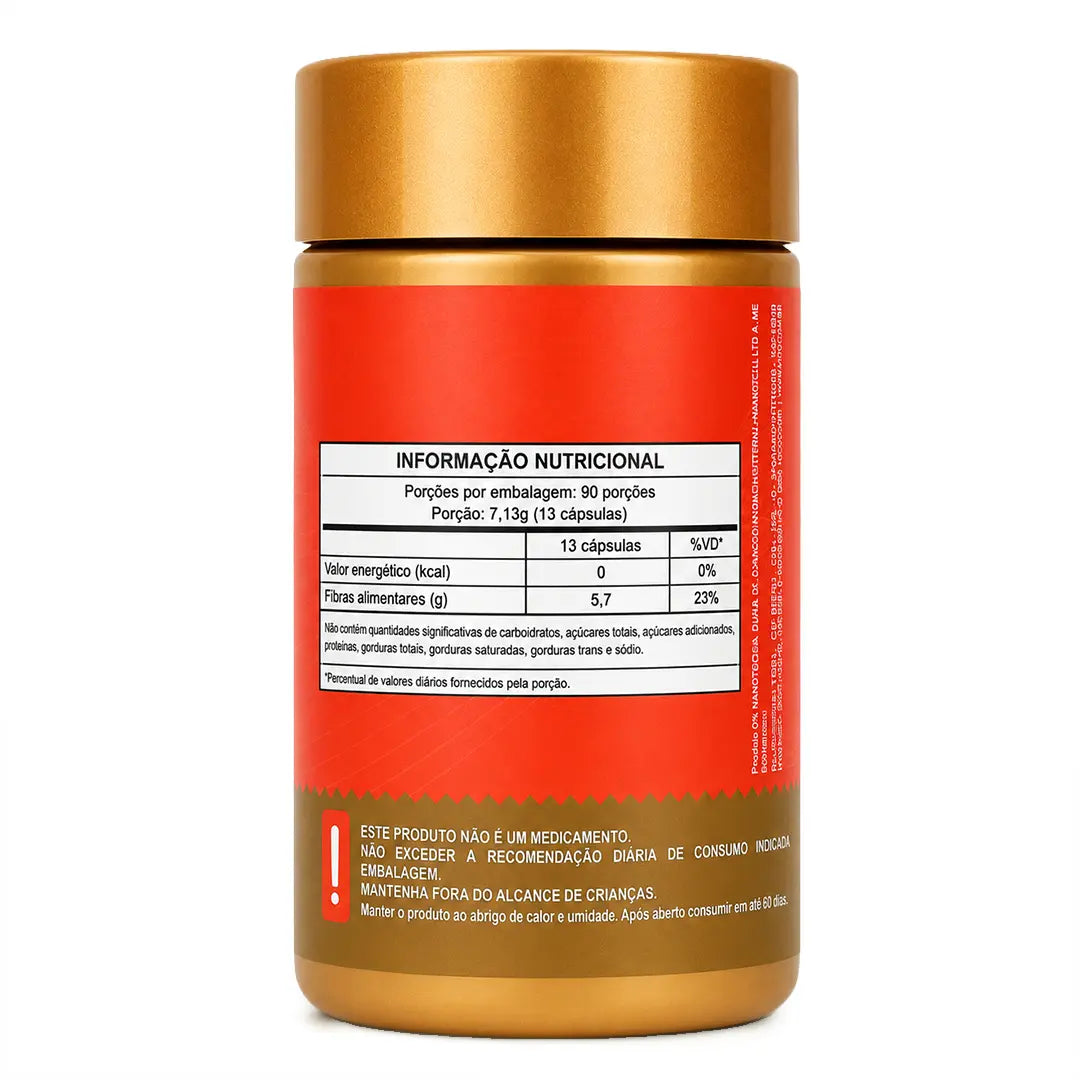 Psyllium Puro 120 cápsulas. Fibra Natural para Intestino e Saciedade NatusVita