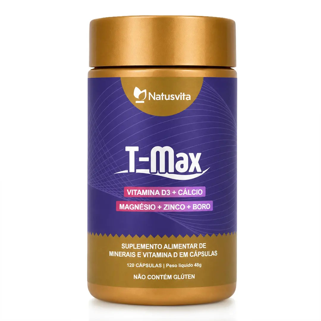 T-Max (Boro Quelato, Magnésio, Cálcio, Zinco e Vitamina D3) NatusVita