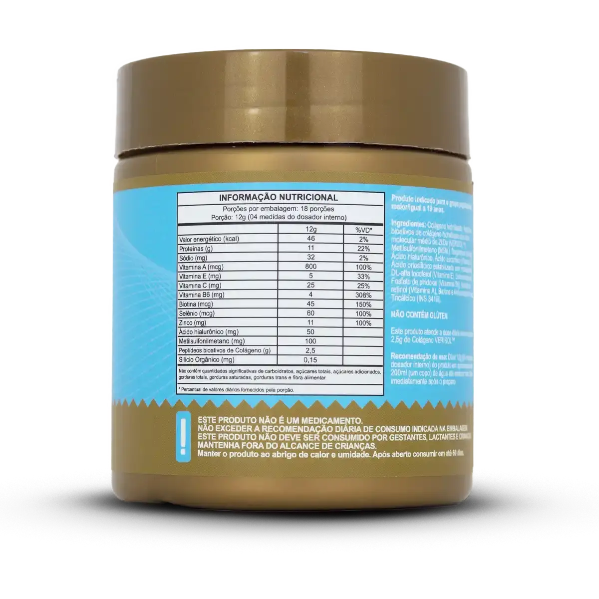 Collagen Upper (Colágeno Verisol, Ácido Hialurônico, Silício, Biotina e MSM) Sabor Neutro NatusVita