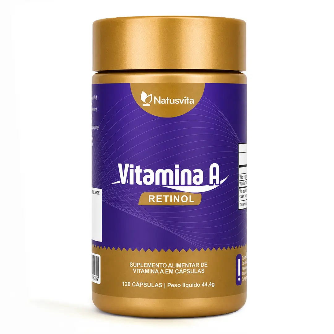 Vitamina A. 120 cápsulas. Retinol Isolado Concentrado NatusVita