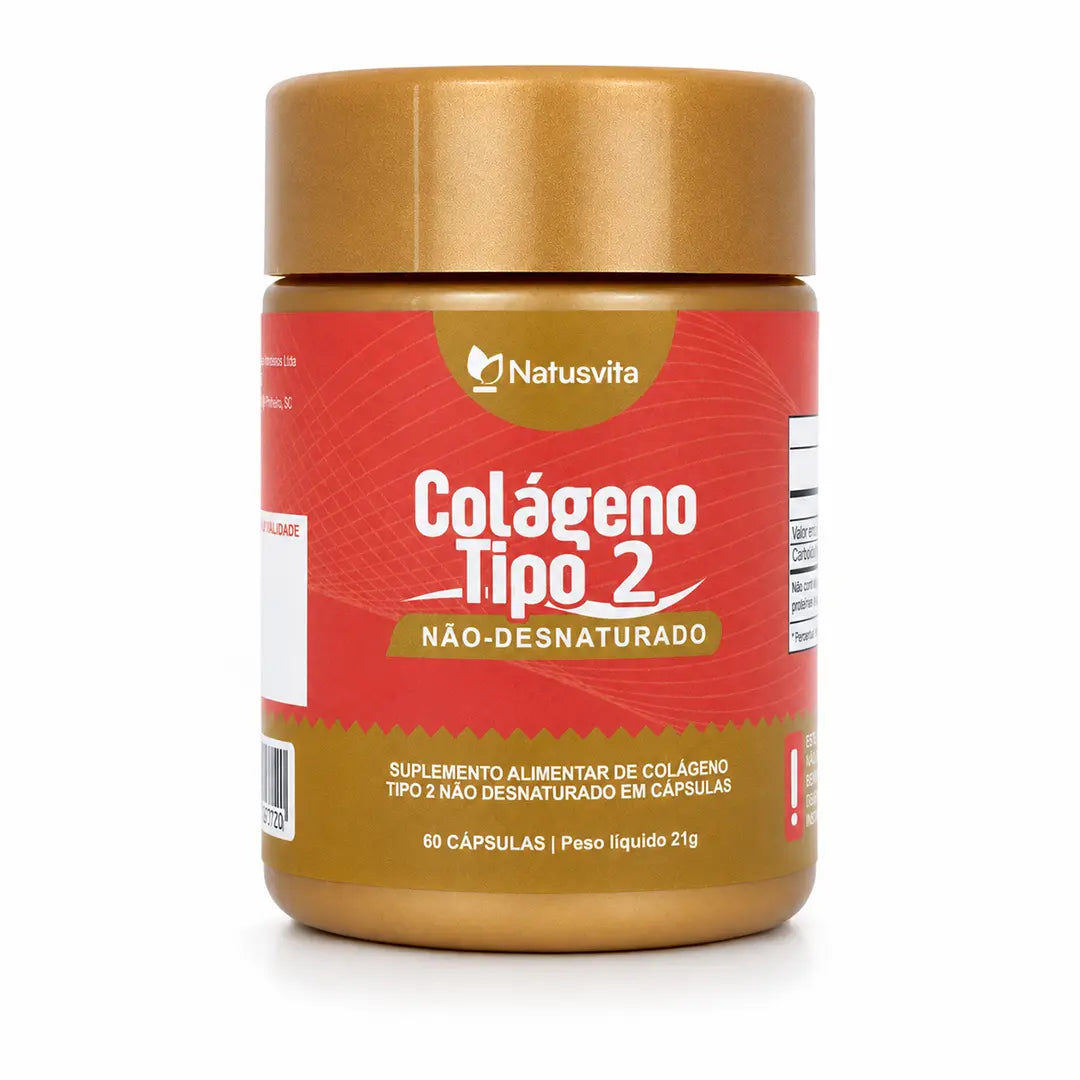 Colágeno Tipo 2 - UC II. Não Desnaturado. 60 cápsulas. NatusVita