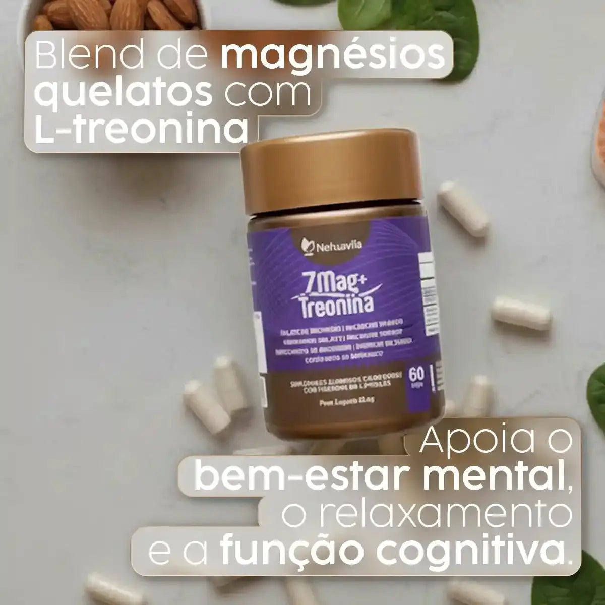 7mag + Treonina (Complexo de Magnésios) NatusVita