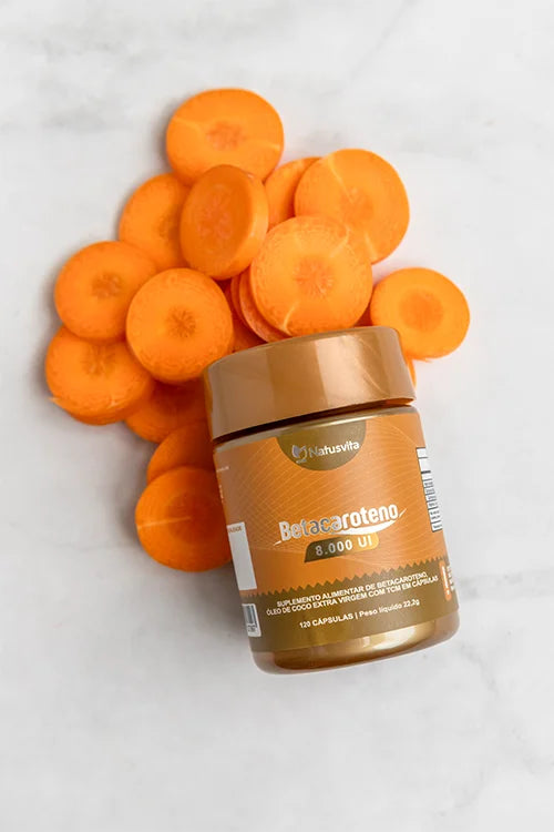 Betacaroteno em cápsulas