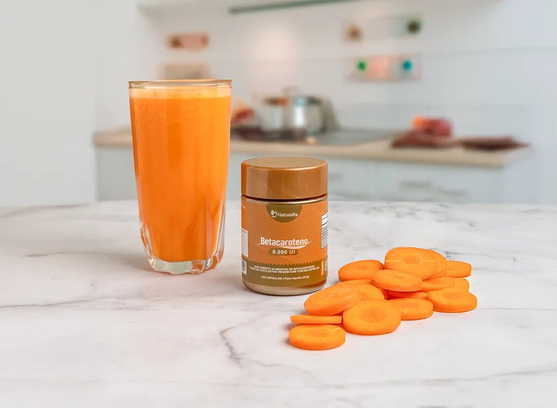 Betacaroteno em cápsulas