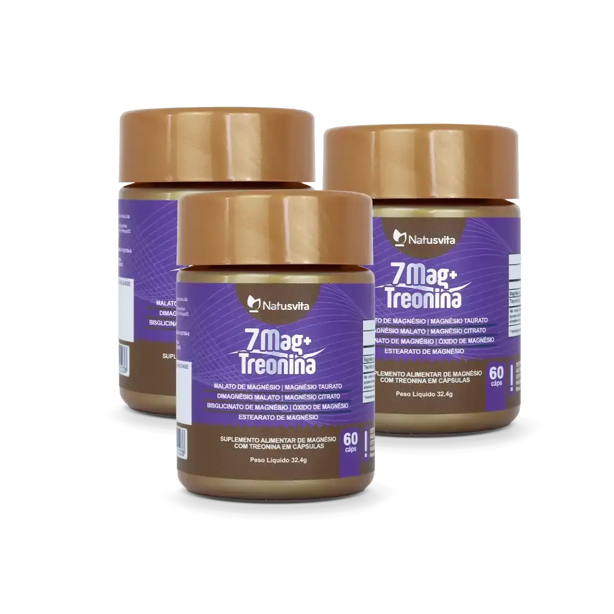 7mag + Treonina (Complexo de Magnésios) NatusVita