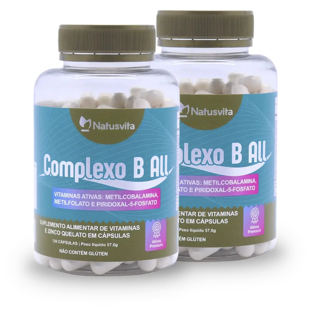 Complexo B All (Vitamina B1, B2, B3, MetilFolato, B5, B6, B7, B9, Metilcobalamina e B12)