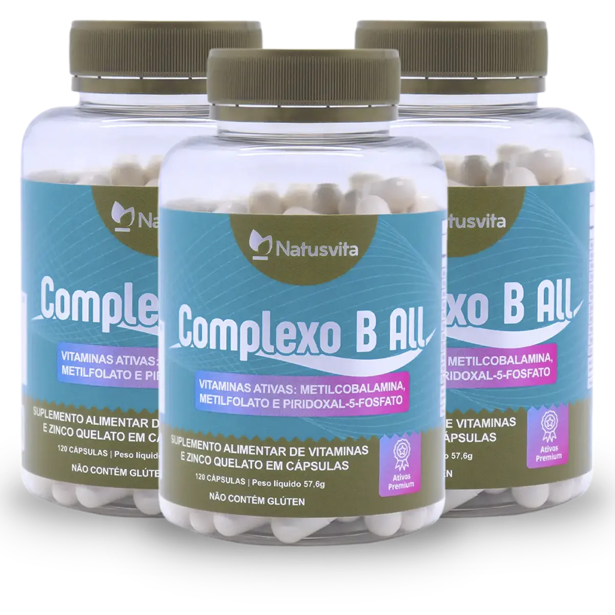 Complexo B All (Vitamina B1, B2, B3, MetilFolato, B5, B6, B7, B9, Metilcobalamina e B12)