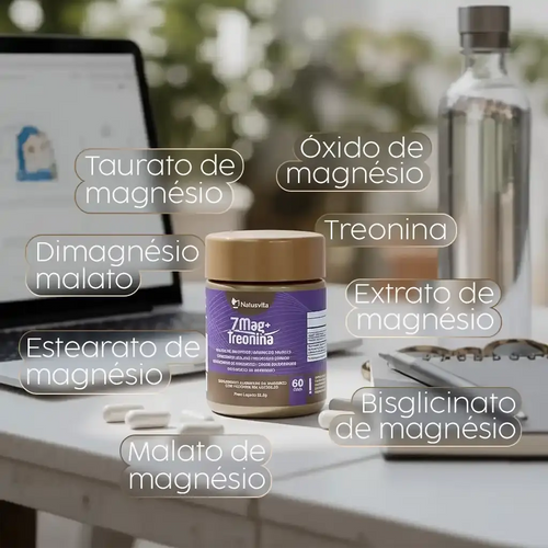 7mag + Treonina (Complexo de Magnésios) NatusVita