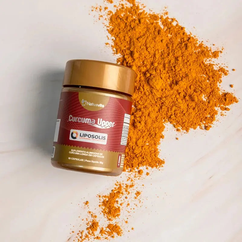 Curcuma Upper da NatusVita - Curcumina Lipossomal com 130mg em tecnologia LipoSolis