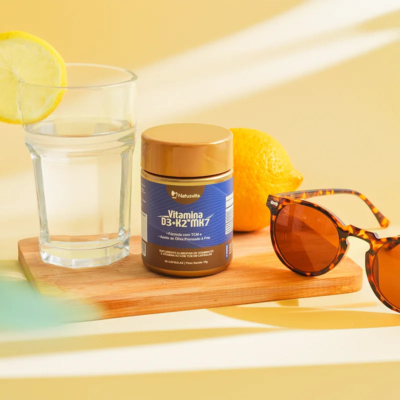 Vitamina D3 + K2 em cápsula