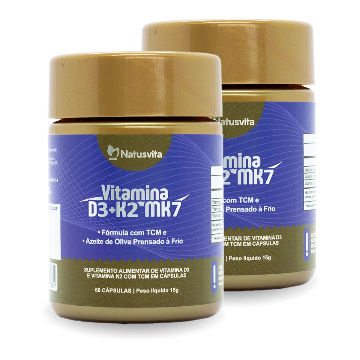 Vitamina D3 + K2 em cápsula