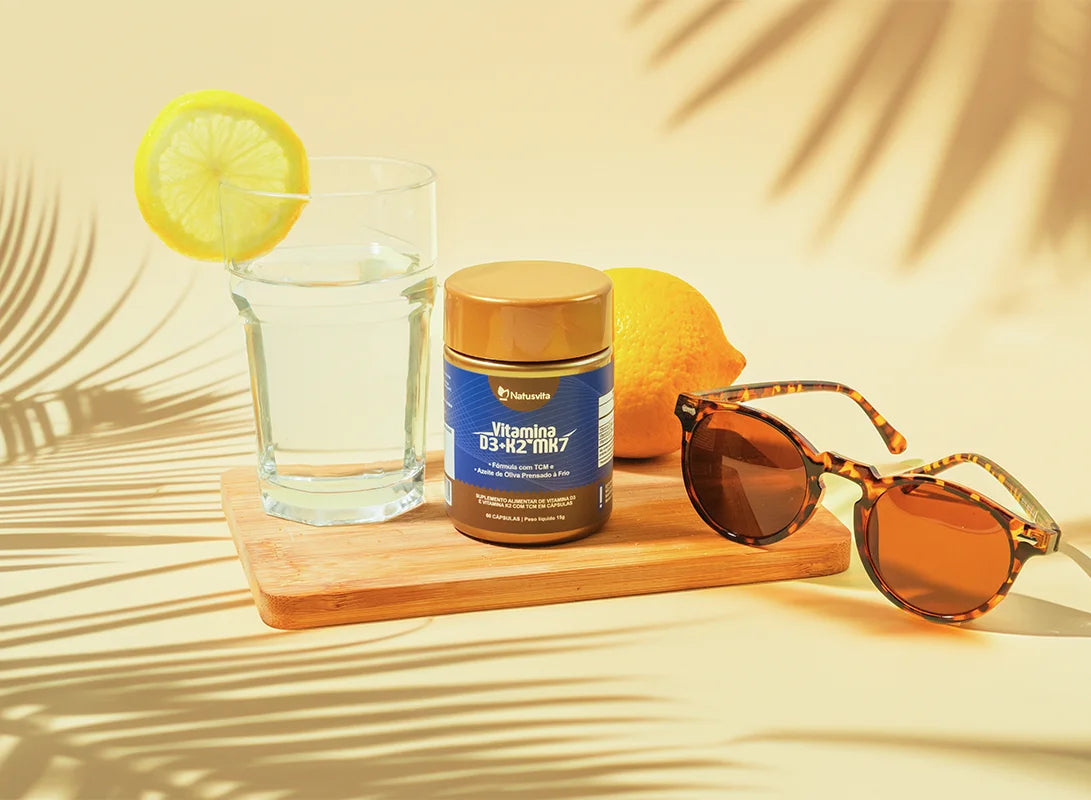Vitamina D3 + K2 em cápsula