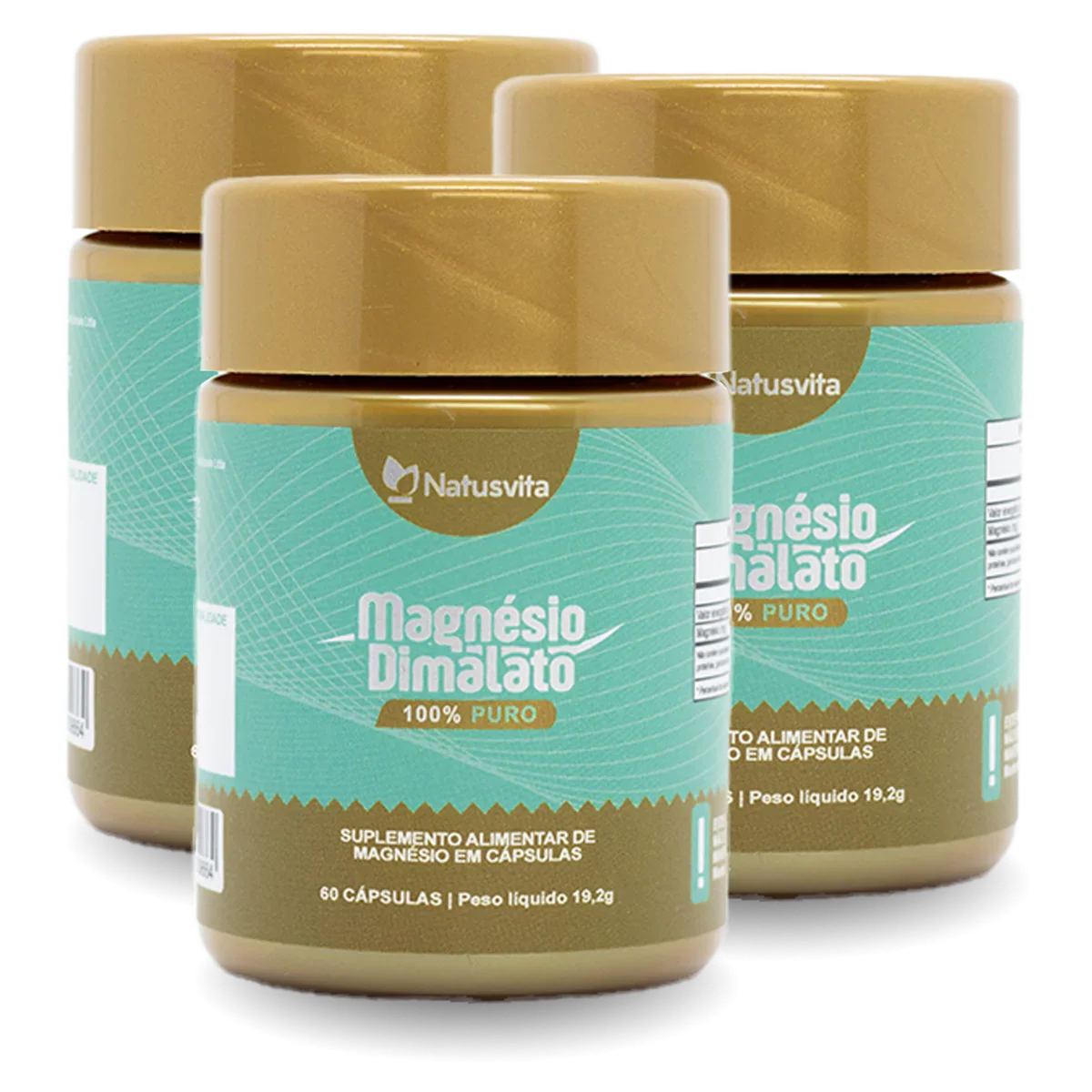 Magnésio Dimalato Puro. 60 Cápsulas