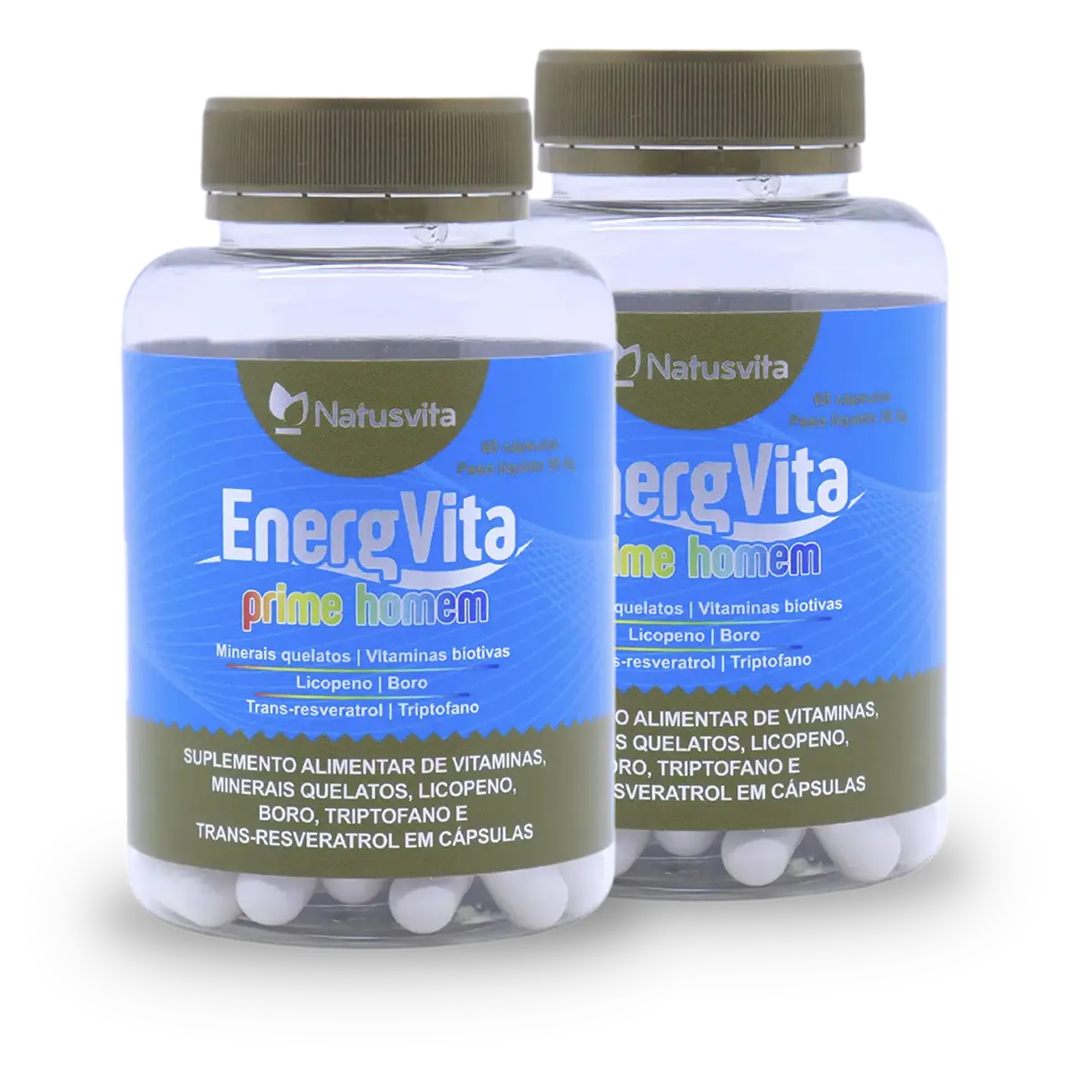 EnergVita Homem (Multivitamínico com Boro, Licopeno, Triptofano e Resveratrol)