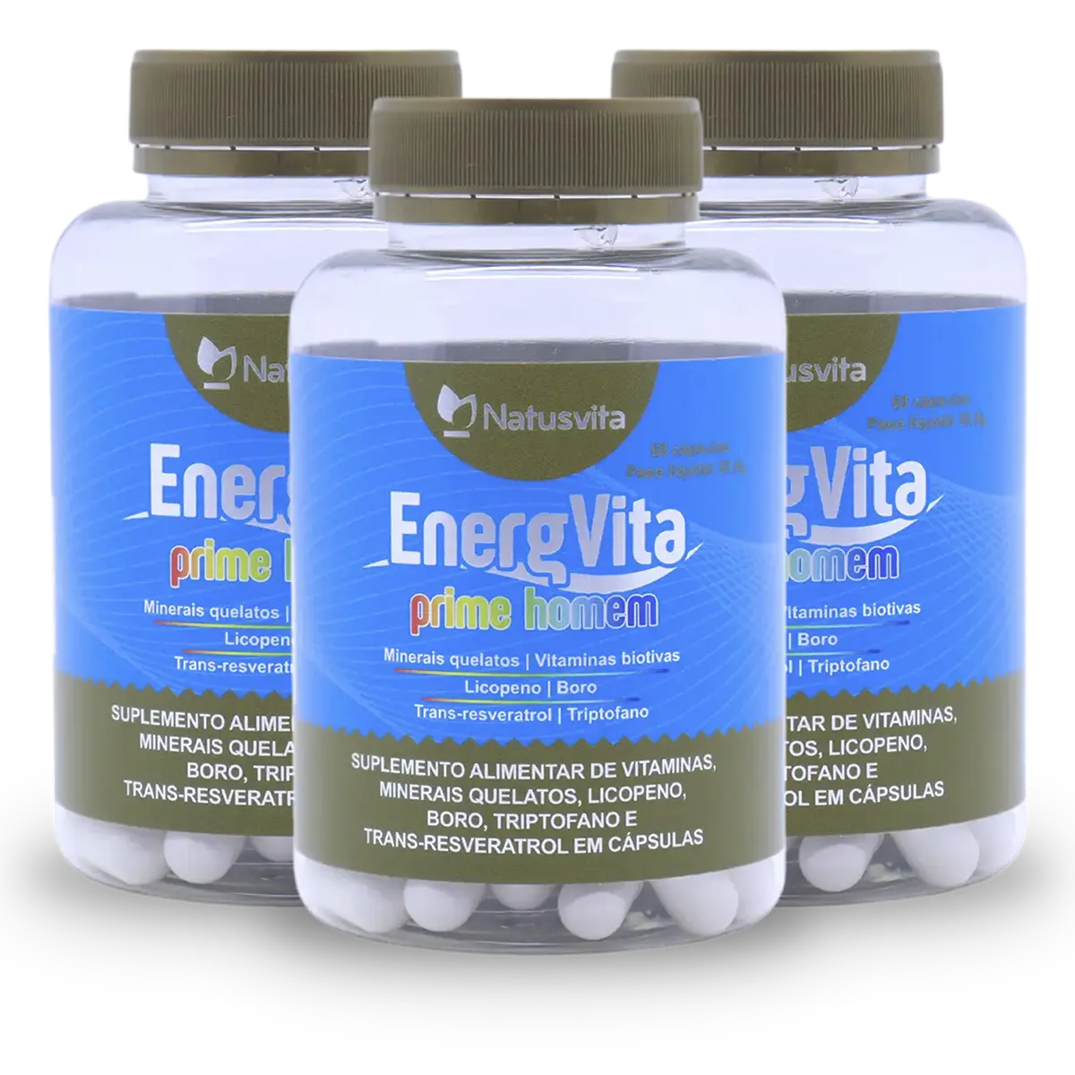 EnergVita Homem (Multivitamínico com Boro, Licopeno, Triptofano e Resveratrol)