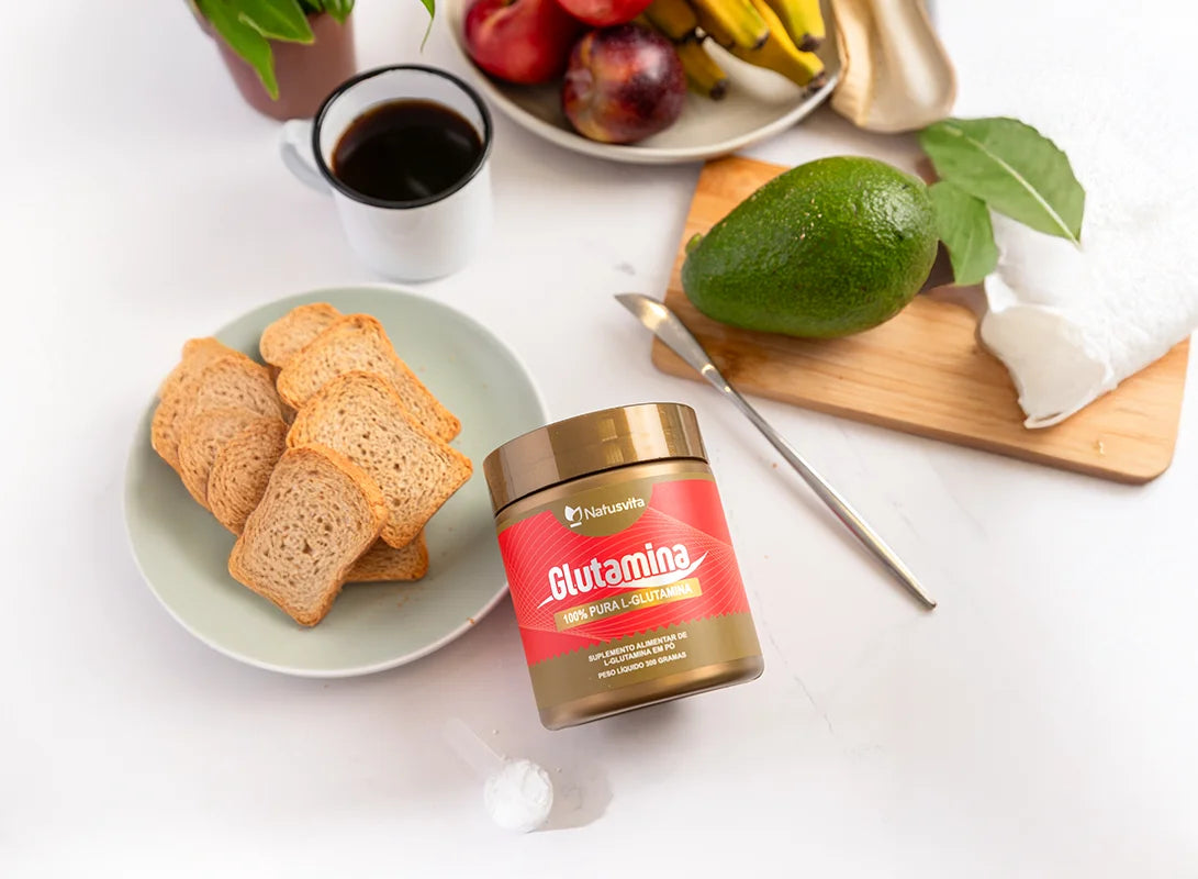 Glutamina em pó