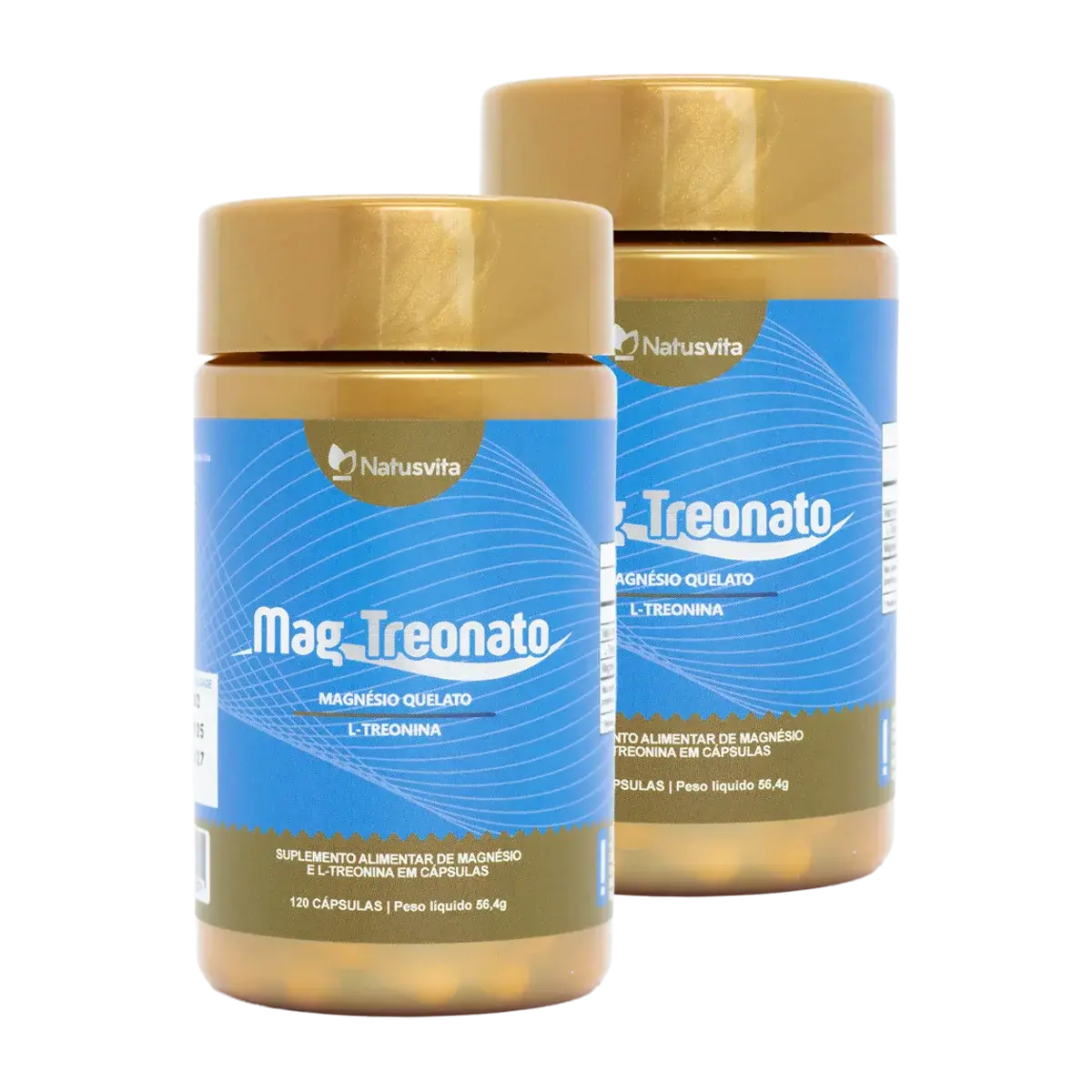 Mag Treonato 120 Cápsulas (Bisglicinato de Magnésio com L-Treonina) Concentrado NatusVita