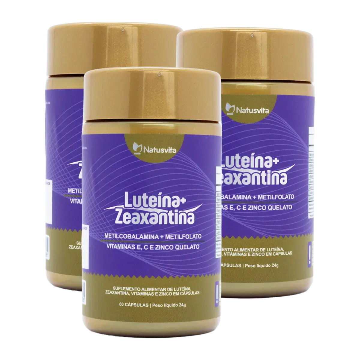 Luteína e Zeaxantina, Vitamina A, E, C e Zinco Quelato NatusVita
