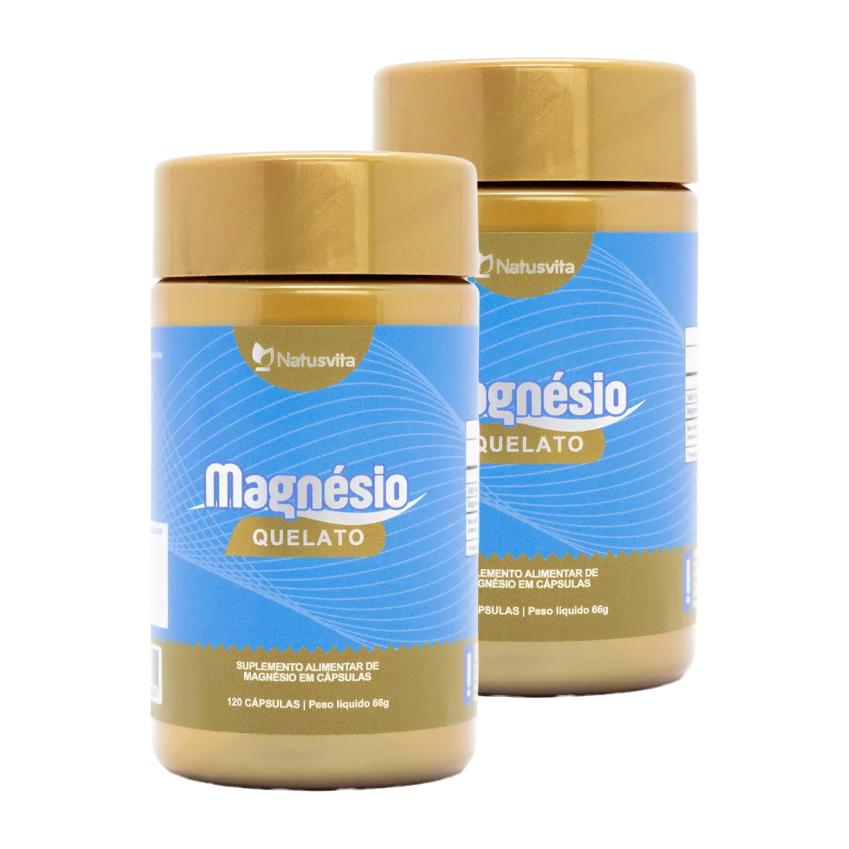 Magnésio Bisglicinato Quelato (Glicina). 120 cápsulas