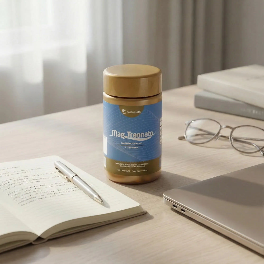 Mag Treonato da NatusVita - Bisglicinato de Magnésio + L-Treonina