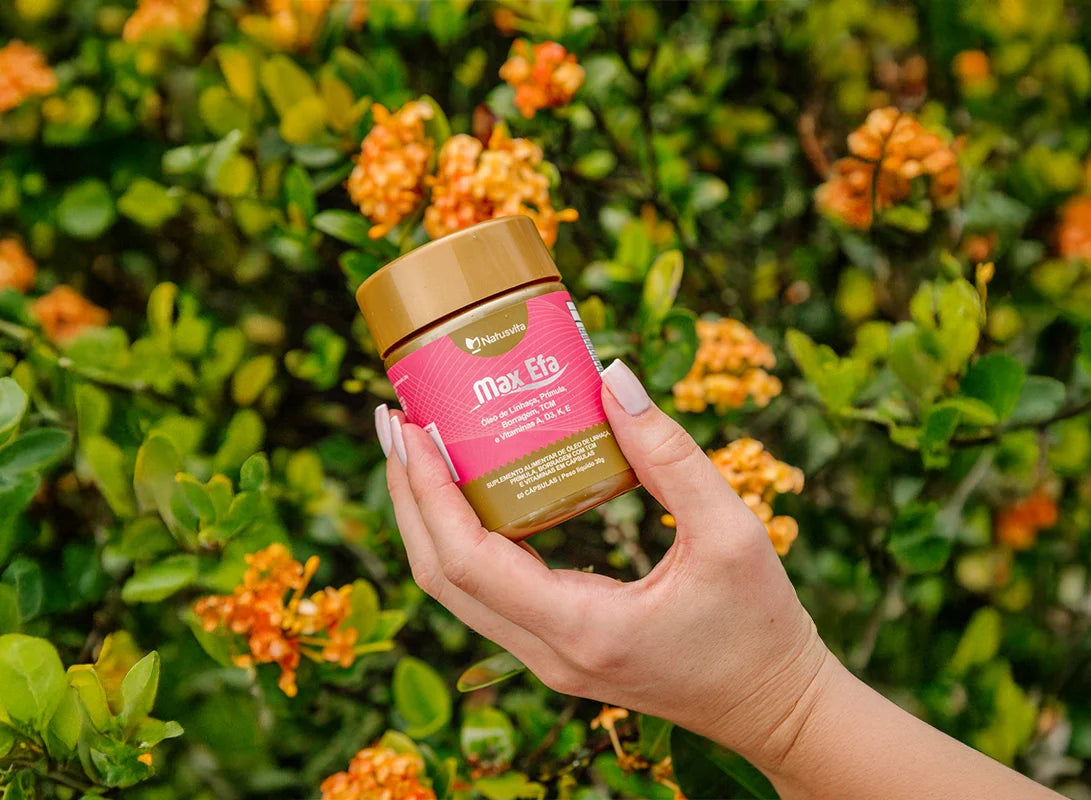 Óleo de Prímula, Borragem e Linhaça em cápsulas