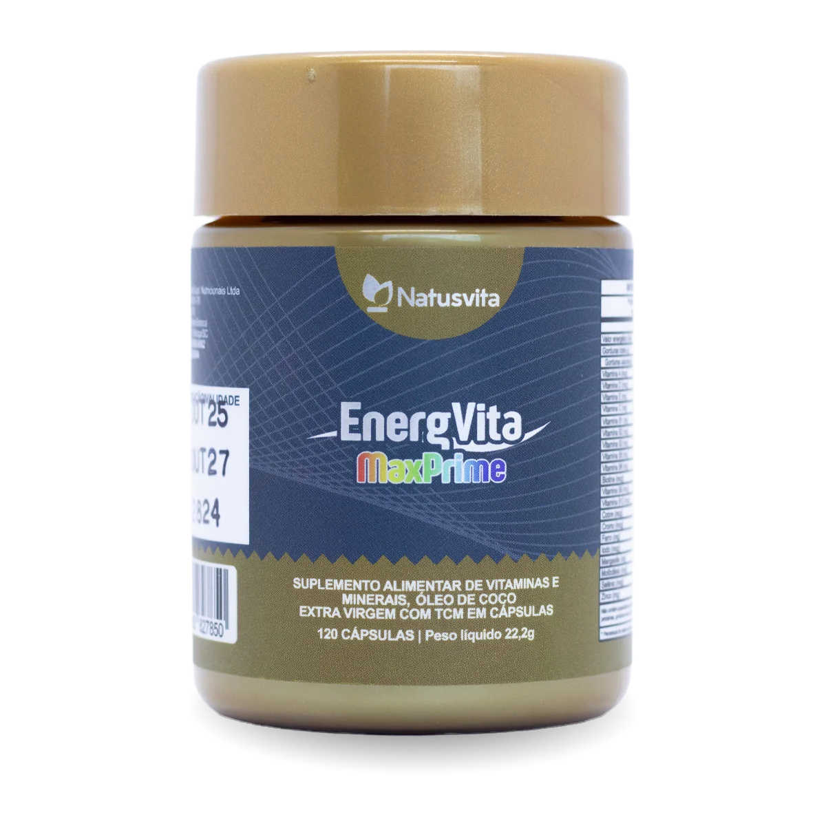 EnergVita MaxPrime (Multivitaminico com Vitaminas Ativas e Minerais Quelatos com TCM em Cápsulas Softgel)