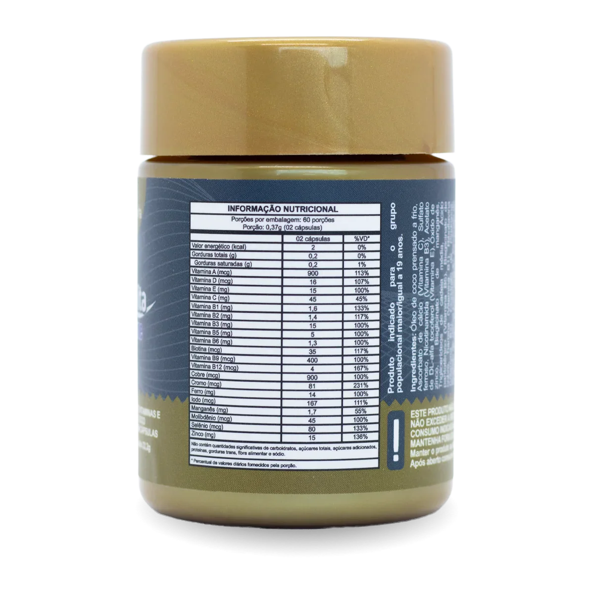 EnergVita MaxPrime 120 cápsulas (Multivitaminico com Vitaminas Ativas e Minerais Quelatos com TCM em Cápsulas Softgel)